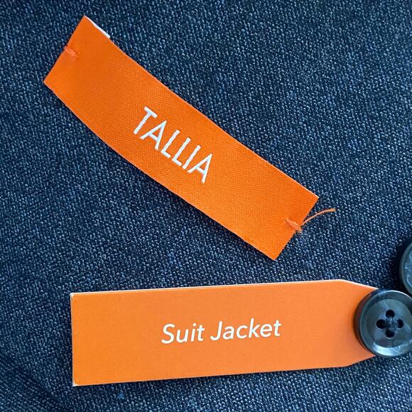 Tallia Men's 38R Suit Jacket Venezia Stretch Fabric Solid Dark Blue NEW - Picture 8 of 10